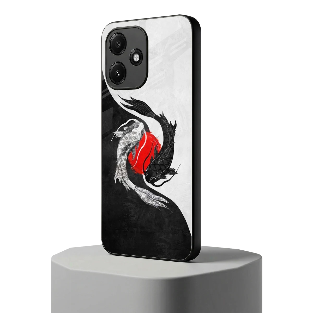 Balanced Swim redmi 12 5g mobile cover | shockproof glass phone case