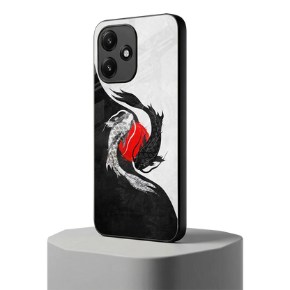 Balanced Swim redmi 12 5g mobile cover | shockproof glass phone case