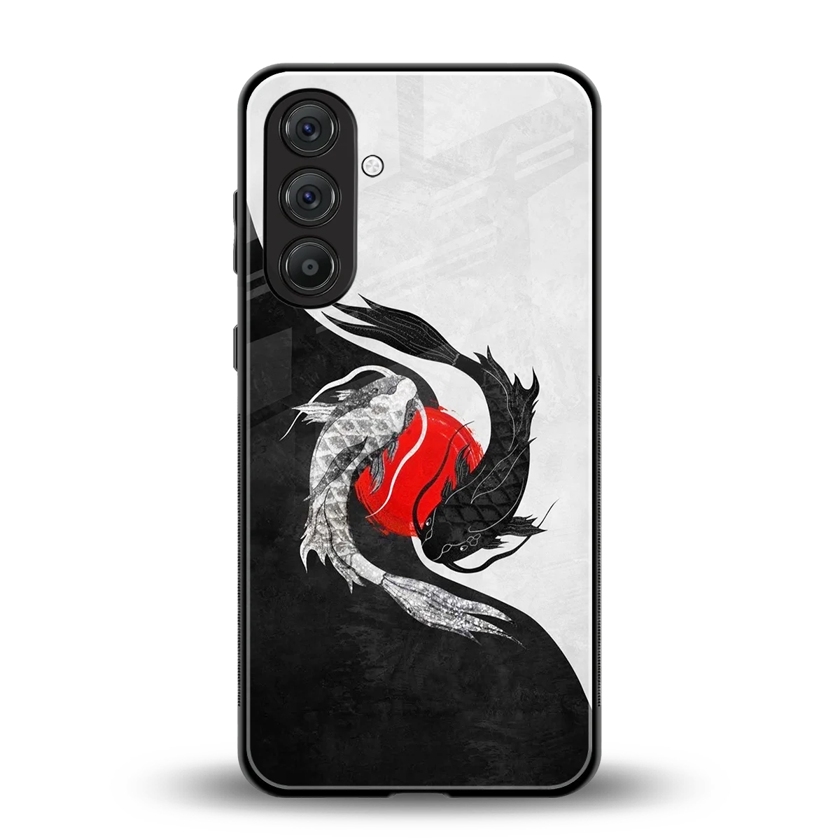 Balanced Swim back phone cover | glass case for samsung galaxy a55 5g