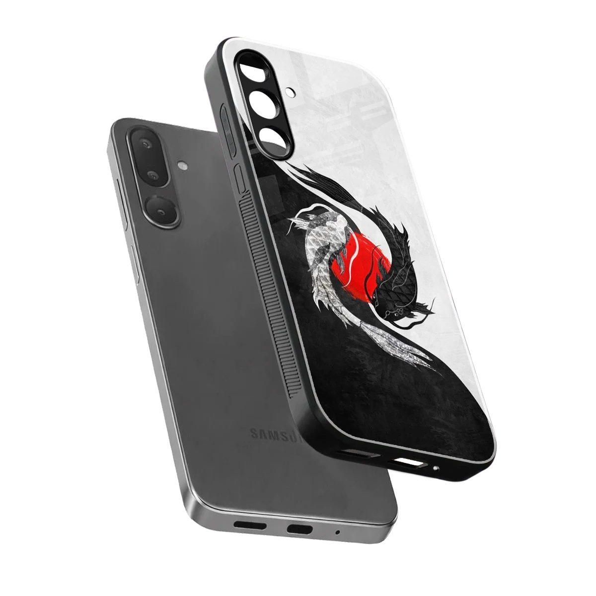 Balanced Swim sleek samsung galaxy m36 5g cover with tempered glass back and TPU edges