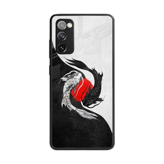 Balanced Swim back phone cover | glass case for samsung galaxy s20 fe