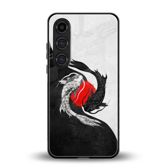 Balanced Swim back phone cover | glass case for samsung galaxy s24 plus