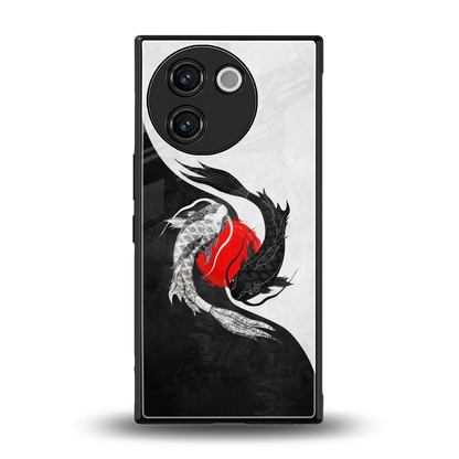 Balanced Swim back phone cover | glass case for vivo v30e