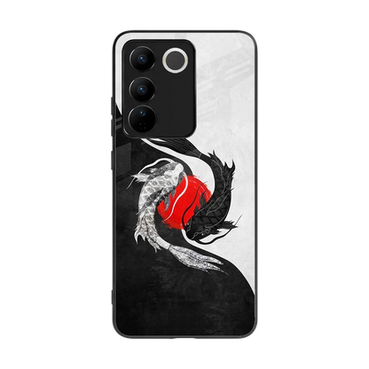 Balanced Swim back phone cover | glass case for vivo v27 5g