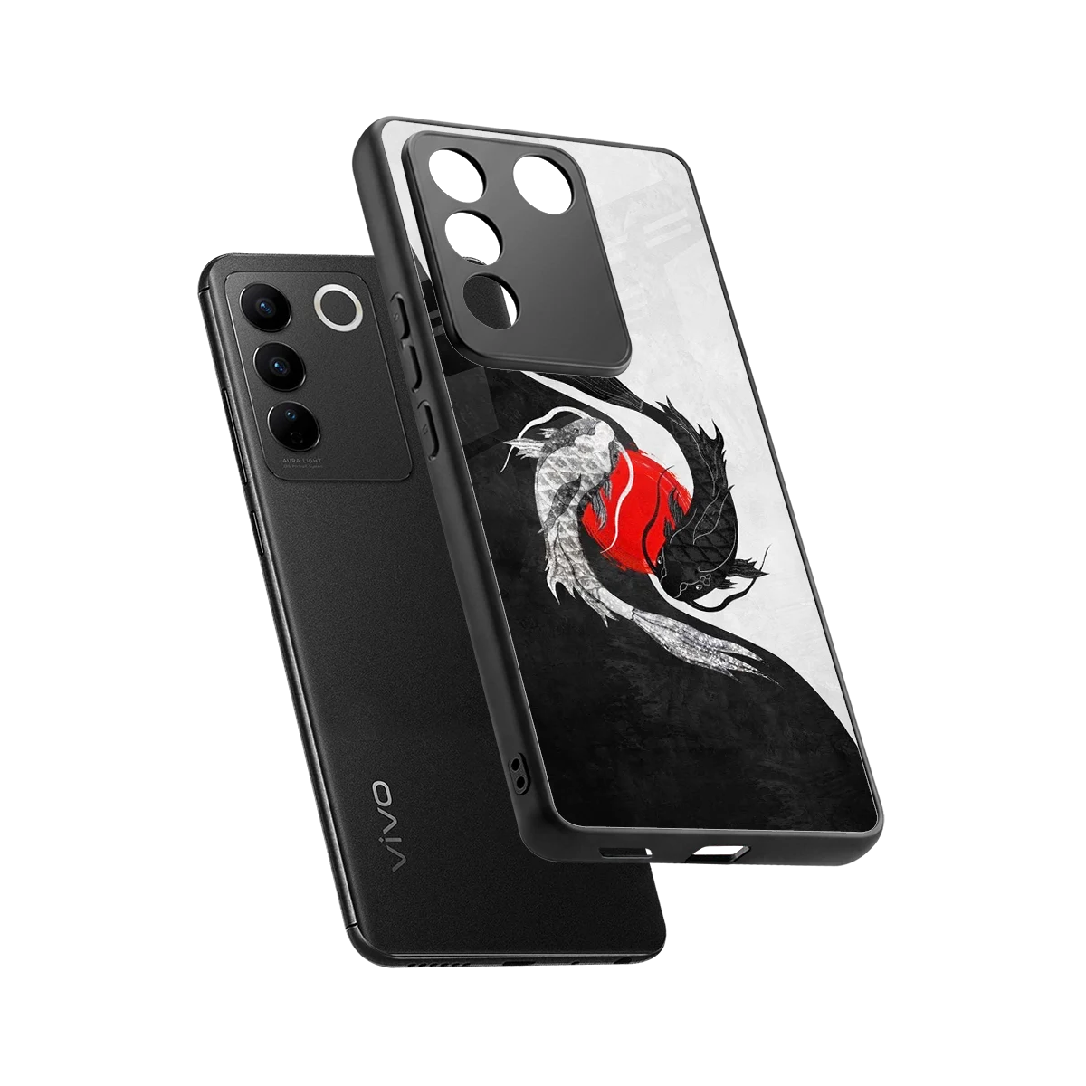 Balanced Swim sleek vivo v27 5g cover with tempered glass back and TPU edges