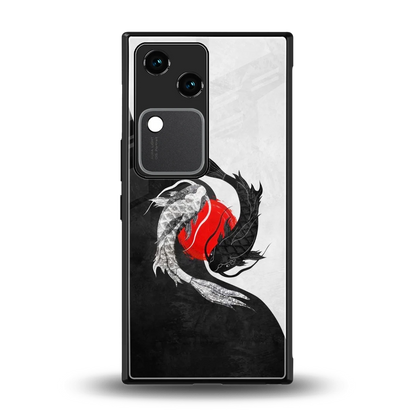 Balanced Swim back phone cover | glass case for vivo v30