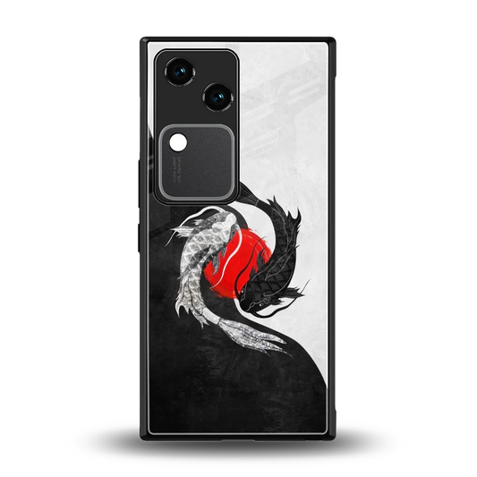 Balanced Swim back phone cover | glass case for vivo v30