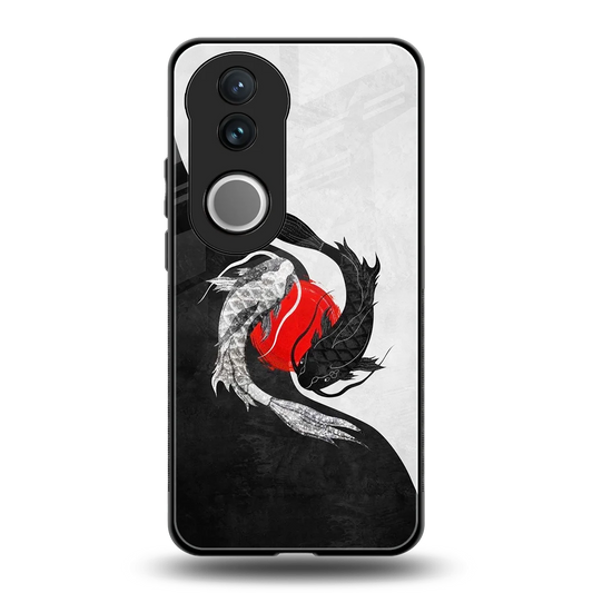 Balanced Swim back phone cover | glass case for vivo v50