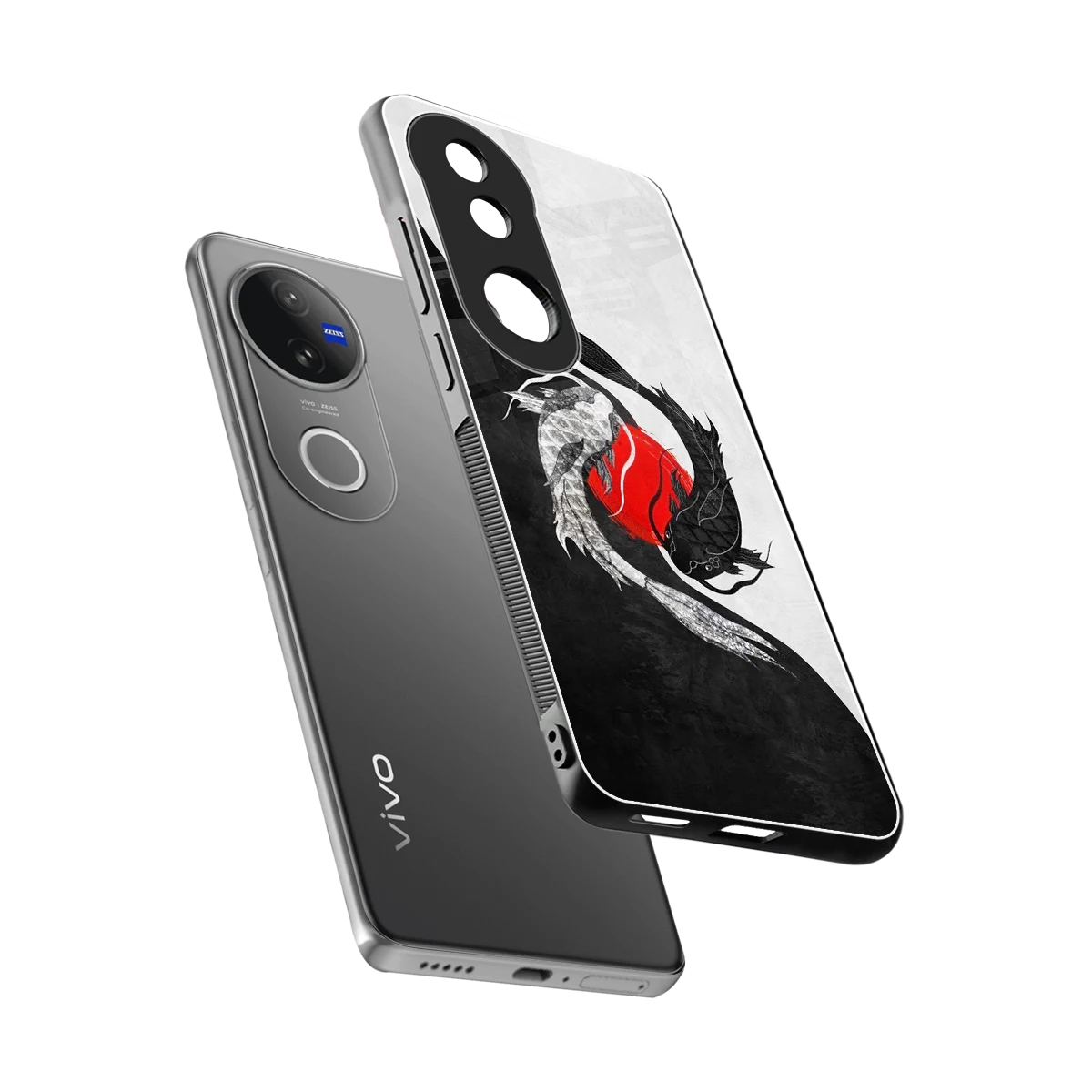 Balanced Swim sleek vivo v50 cover with tempered glass back and TPU edges