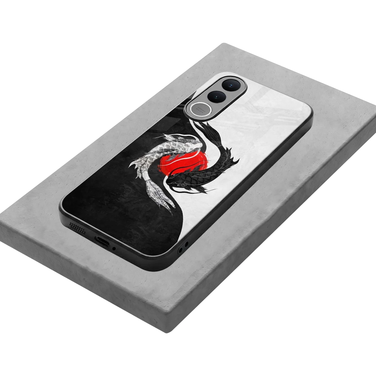 Balanced Swim stylish phone case for vivo v70 fe | glossy glass and slim fit