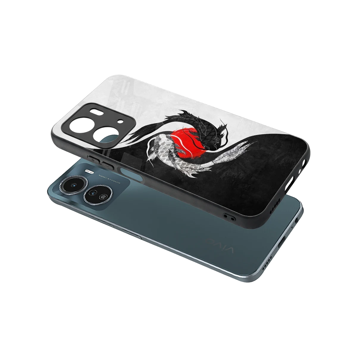 Balanced Swim sleek vivo y16 cover with tempered glass back and TPU edges