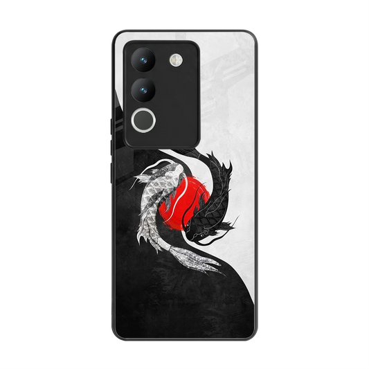 Balanced Swim back phone cover | glass case for vivo y200 5g