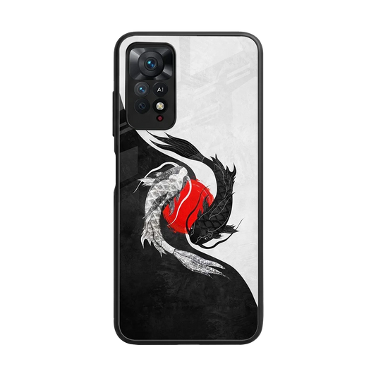 Balanced Swim back phone cover | glass case for redmi note 11 pro