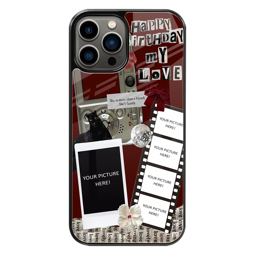 Polaroid Personalised Glass Phone Case