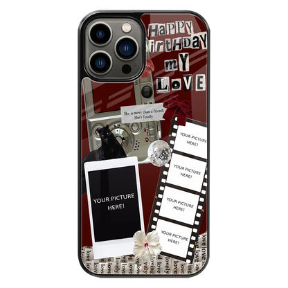 Polaroid Personalised Glass Phone Case