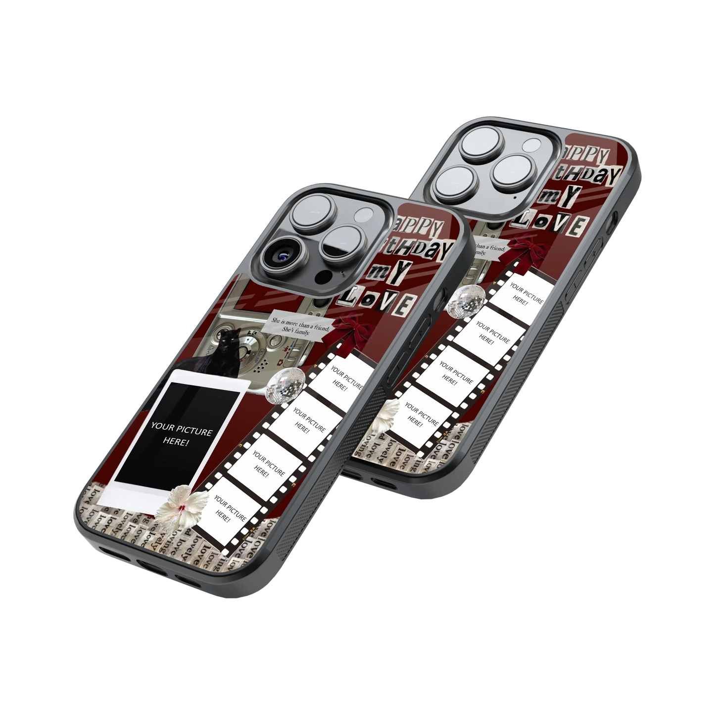 Polaroid Personalised Glass Phone Case