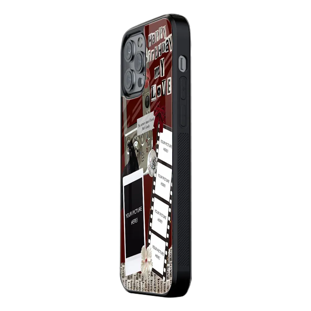 Polaroid Personalised Glass Phone Case