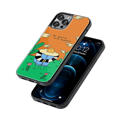 Protective Glass Back Phone Case Compatible with iPhone, Samsung, OnePlus, Pixel & More