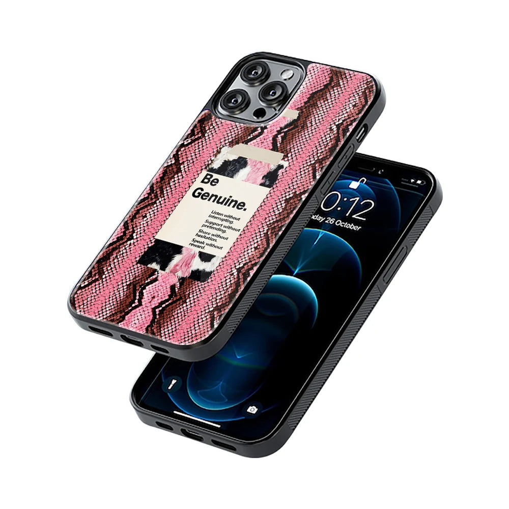 Protective Glass Back Phone Case Compatible with iPhone, Samsung, OnePlus, Pixel & More