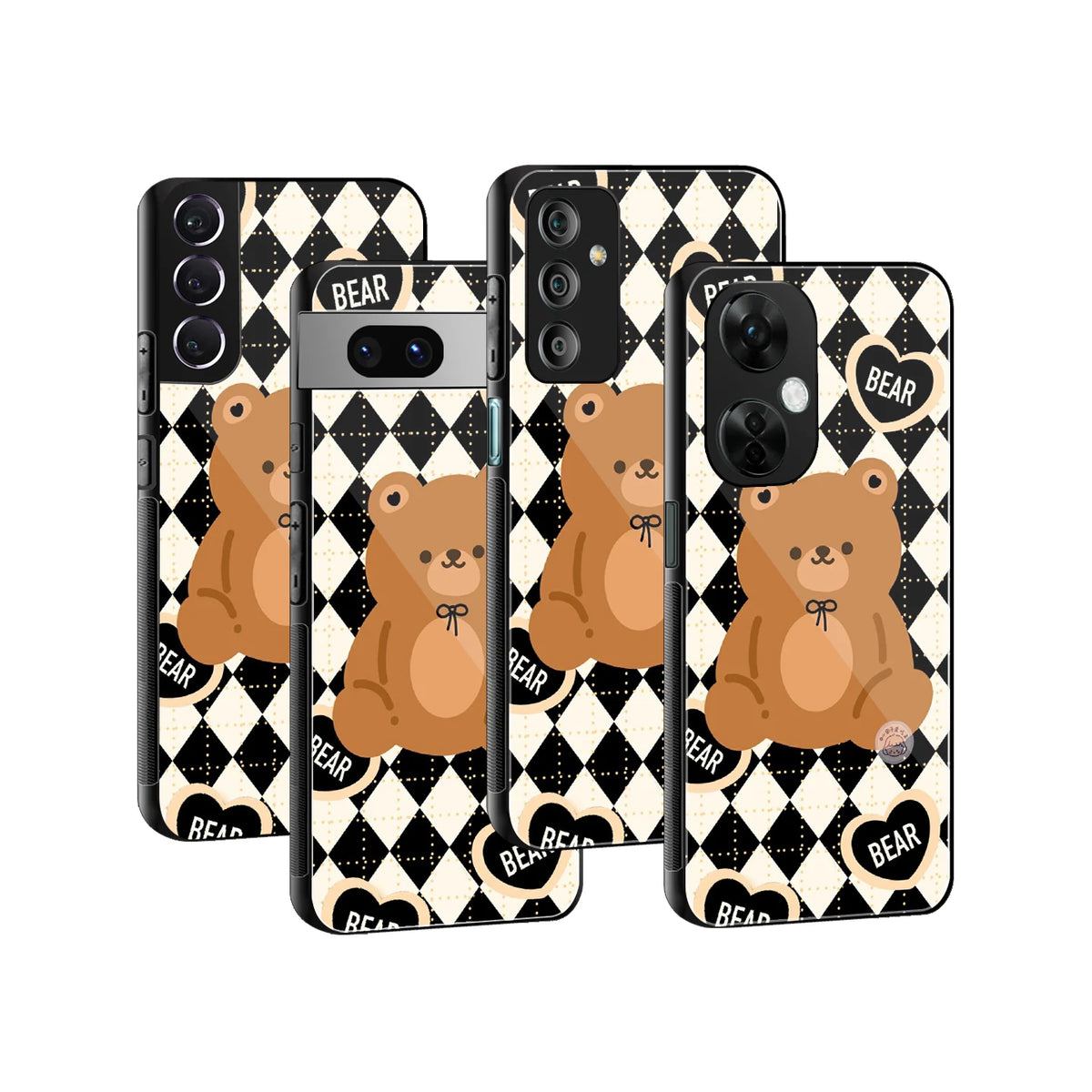 Stylish Glass Back Case for All Smartphones iPhone, Samsung, OnePlus, Pixel, Redmi, Oppo, Vivo, Motorola