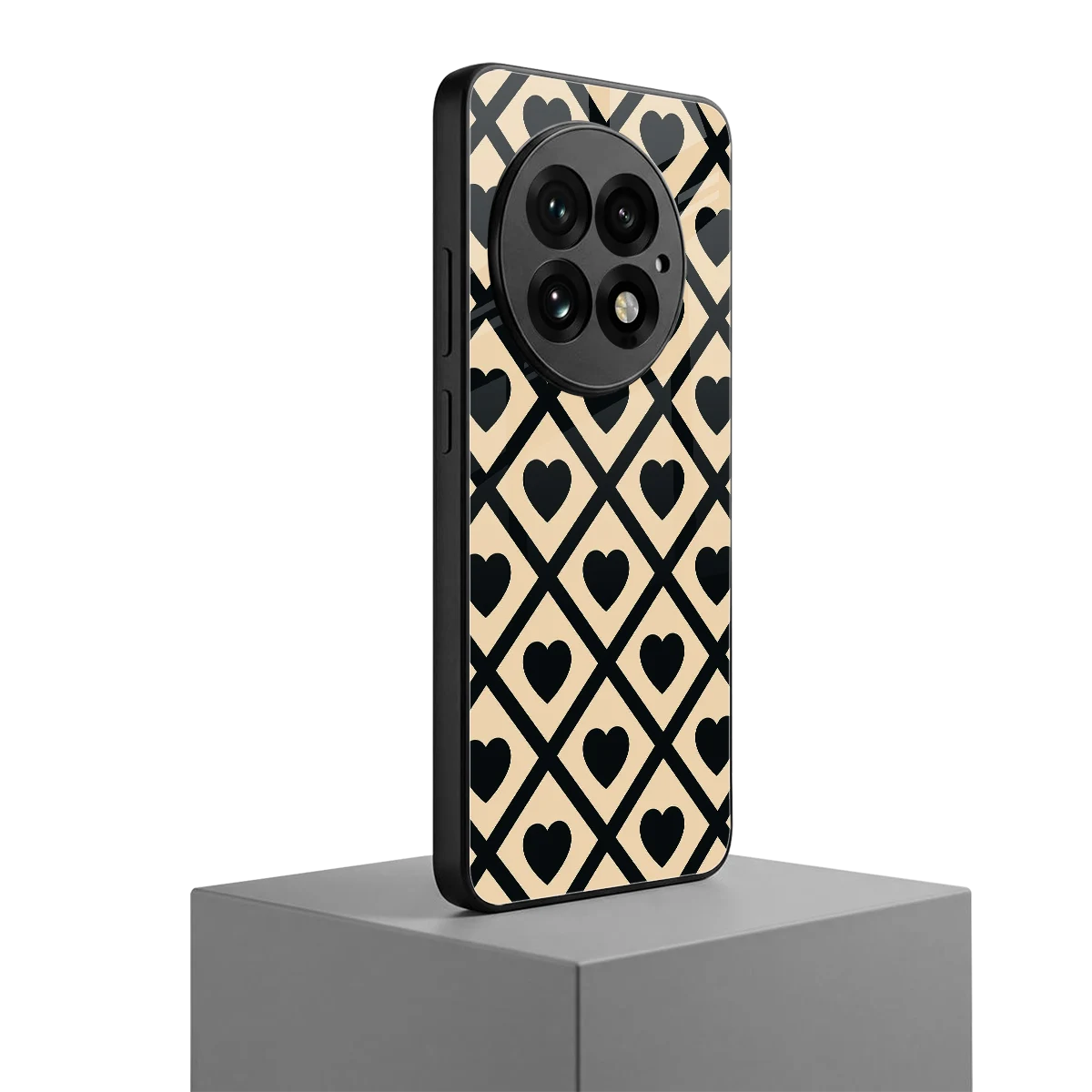 Beige Affection oneplus 13 mobile cover | shockproof glass phone case