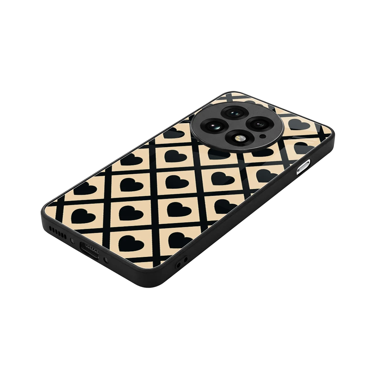 Beige Affection stylish phone case for oneplus 13 | glossy glass and slim fit