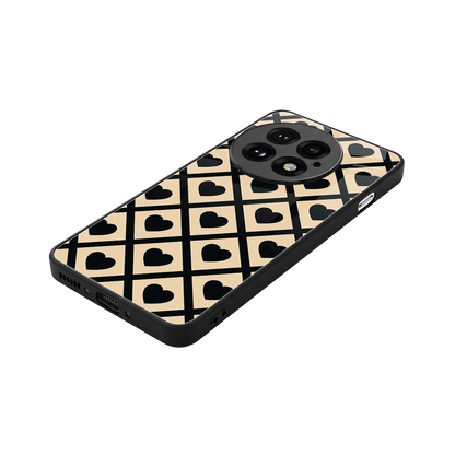 Beige Affection stylish phone case for oneplus 13 | glossy glass and slim fit