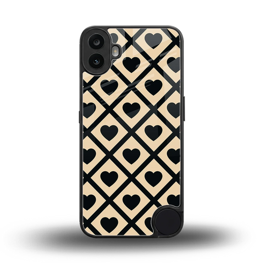 Beige Affection back phone cover | glass case for cmf nothing phone 1