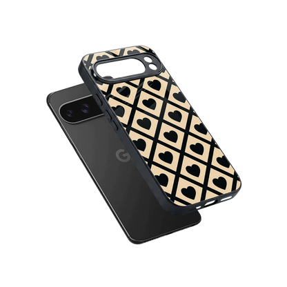 Beige Affection sleek google pixel 10 pro xl cover with tempered glass back and TPU edges