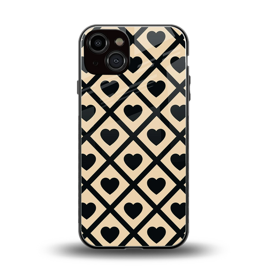 Beige Affection back phone cover | glass case for iphone 14