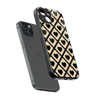 Beige Affection sleek iphone 13 cover with tempered glass back and TPU edges