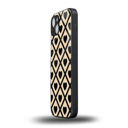 Beige Affection iphone 14 plus mobile cover | shockproof glass phone case