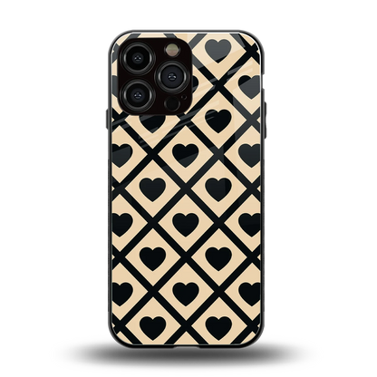 Beige Affection back phone cover | glass case for iphone 15 pro max