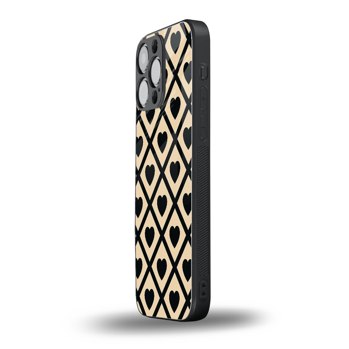 Beige Affection iphone 15 pro max mobile cover | shockproof glass phone case