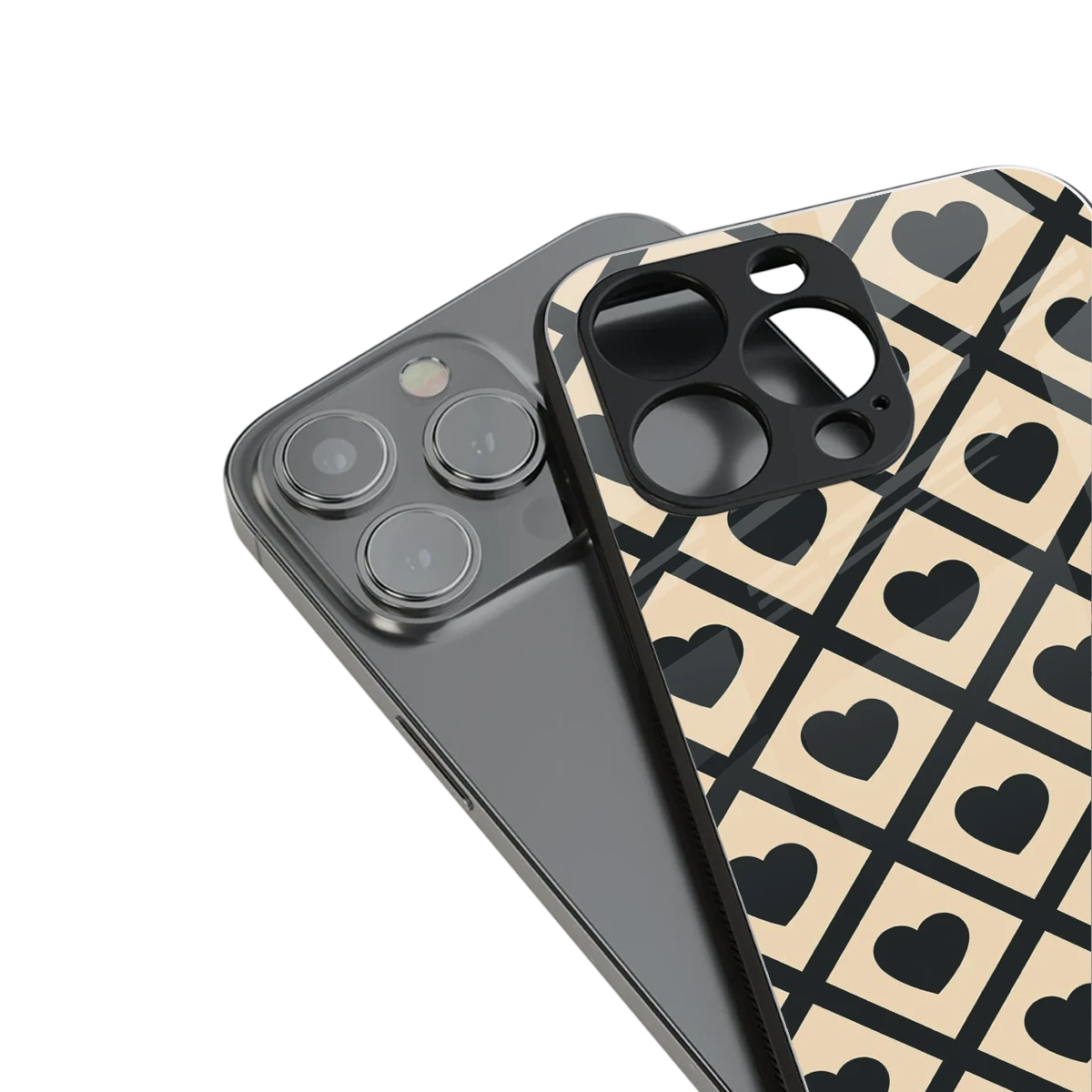 Beige Affection stylish phone case for iphone 13 pro | glossy glass and slim fit