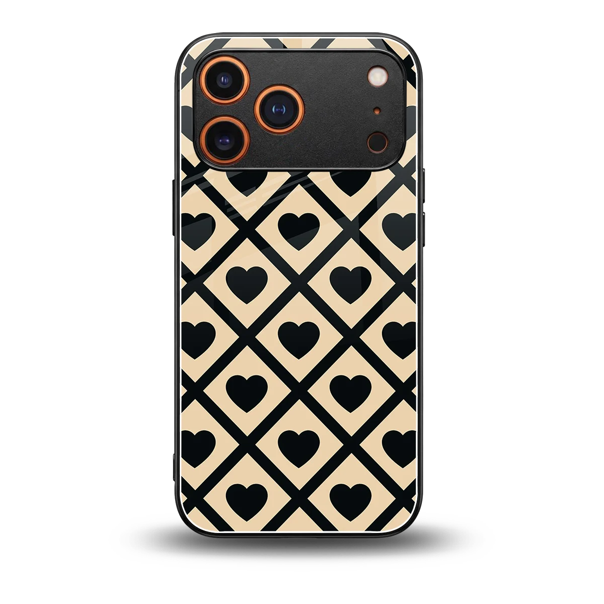 Beige Affection back phone cover | glass case for iphone 17 pro max