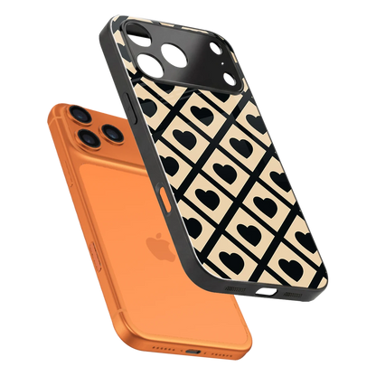 Beige Affection sleek iphone 17 pro max cover with tempered glass back and TPU edges