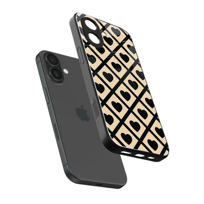 Beige Affection sleek iphone 17 cover with tempered glass back and TPU edges