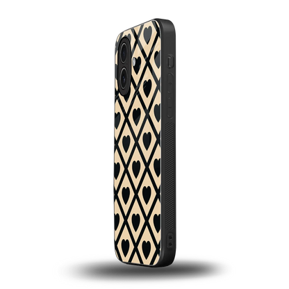 Beige Affection iphone 17 mobile cover | shockproof glass phone case