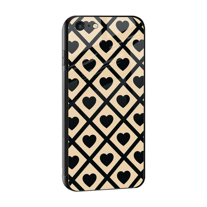 Beige Affection sleek iphone 6s plus cover with tempered glass back and TPU edges