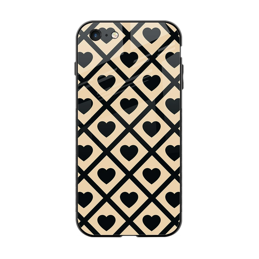 Beige Affection back phone cover | glass case for iphone 6