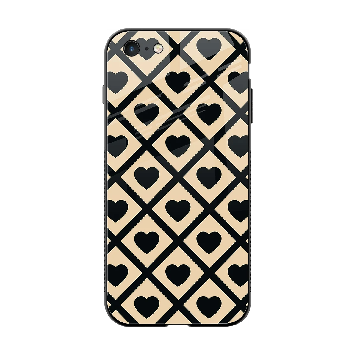 Beige Affection back phone cover | glass case for iphone 6s plus