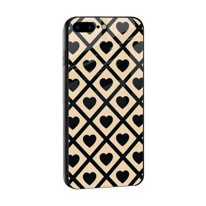 Beige Affection sleek iphone 8 plus cover with tempered glass back and TPU edges