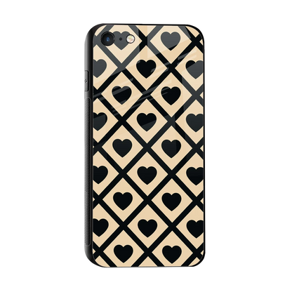Beige Affection sleek iphone 7 cover with tempered glass back and TPU edges