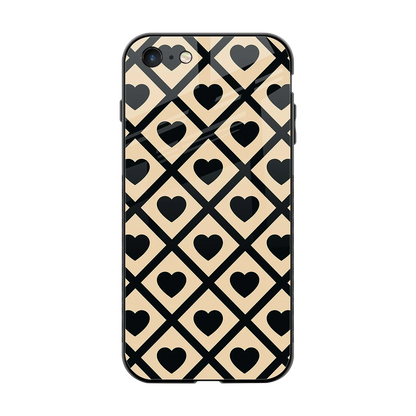 Beige Affection back phone cover | glass case for iphone 7