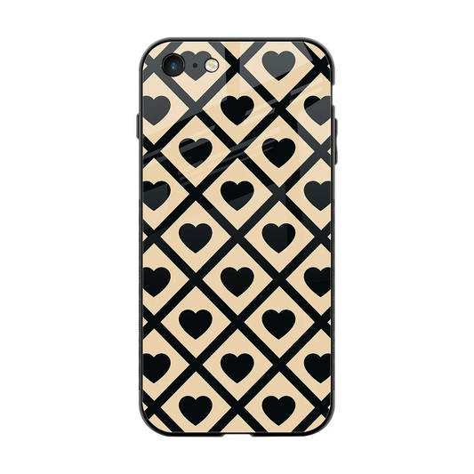 Beige Affection back phone cover | glass case for iphone 7