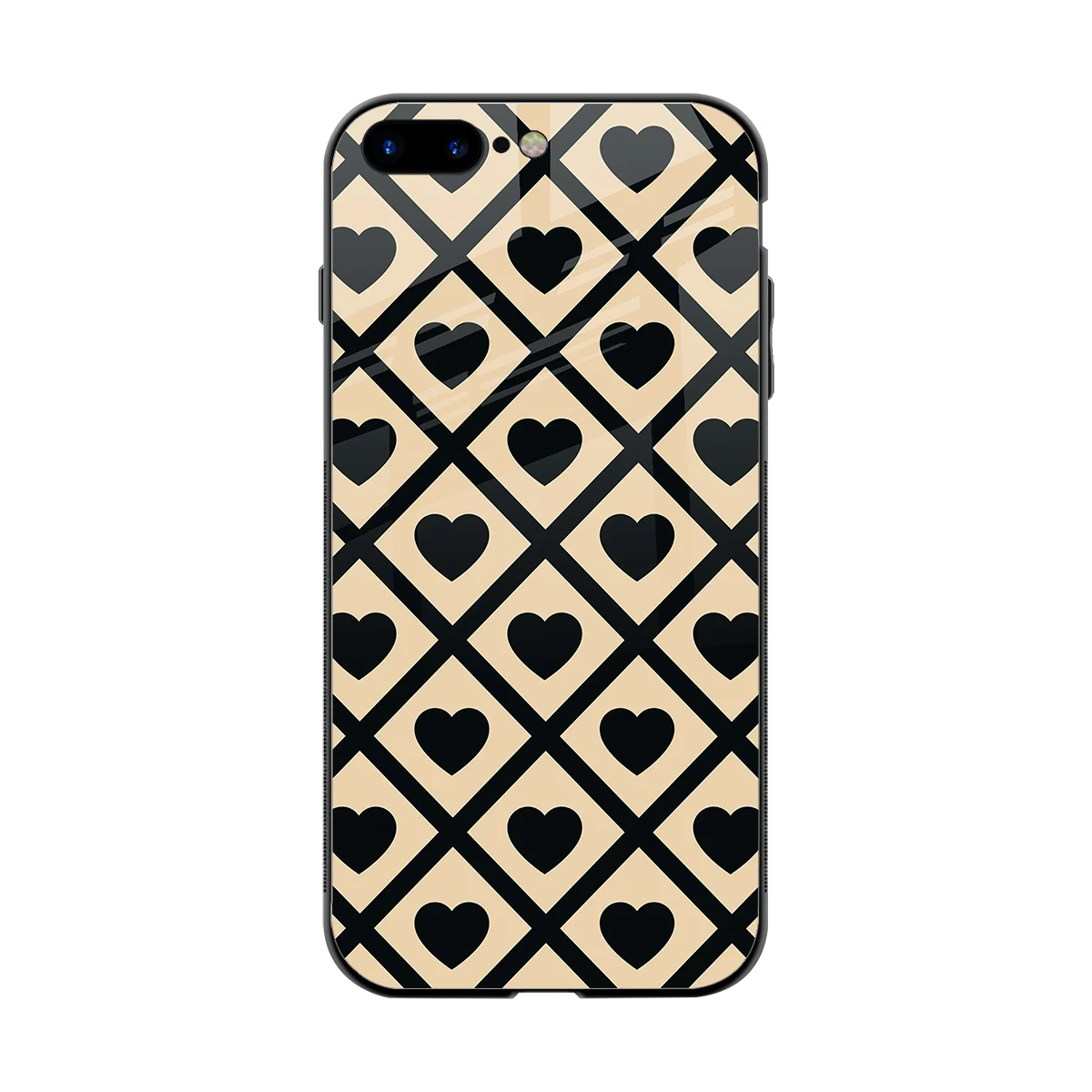 Beige Affection back phone cover | glass case for iphone 8 plus