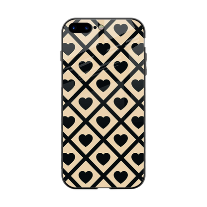 Beige Affection back phone cover | glass case for iphone 8 plus