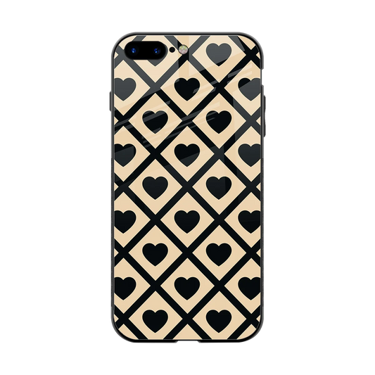 Beige Affection back phone cover | glass case for iphone 8 plus