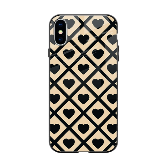 Beige Affection back phone cover | glass case for iphone xs